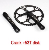 Litepro Bicycle Crankset Integrated Single Crankset Crank 45T 47T 53T 56T 58T BCD 130mm For Folding Bike Bicycle Parts