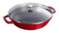 Staub 中華炒鍋 含鍋蓋+瀝油架_ 30cm/ 37cm