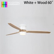T.Y.L 949 White (Hugger Style)(60吋) 風扇燈 吊扇燈 LED Ceiling Fan