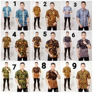 Men 's Batik Short Sleeve-Men' S Batik Shirt-Exlusive Batik Shirt - Combination Of Batik Shirt For Men