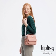【KIPLING】奶油草莓拿鐵色兩用側背後背包-CANDY