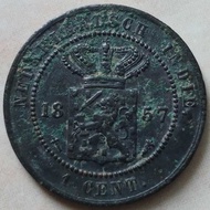 Koin Benggol 1 Cent Nederland Indie 1857 Mantap - I