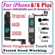 แผงวงจรหลัก Iphone 8 Plus 256GB 64G,บอร์ดโลจิกสีขาวดำสำหรับ Iphone 8