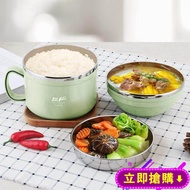 304不銹鋼保溫飯盒兒童便當盒學生餐盒成人快餐杯帶蓋碗韓國飯缸