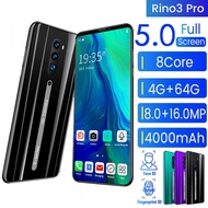 【BISA COD】【handphone promo】O rino3 hp murah 500 ribuan RAM 4G + 64G ROM 5.0INCH Smart phone Android 9.1 Face Recognition Unlocked 16MP Mobile Phones Rino3 hp murah 500 ribuan