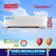 Free Installation ACSON Air Conditioner Basic Ecocool Non Inverter R410A 1.5HP A5WM15S_FI + Eco Friendly + Plusma +Energy Saving