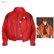 ✕⊕✴Takerlama Akira Kaneda Jacket Cosplay Red Men Coat Capsule Pill Printed Bomber Motorcycle Rider L