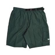 Nike 短褲 Volley Swim Short 海灘褲 男 Belted Packable可收納 快乾 綠白 NESSB521303