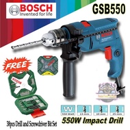 BOSCH GSB 550 IMPACT DRILL DRIVER / COMES WITH FREE 38 PCS ACCESSORIES / HAMMER DRILL / ROTARY HAMMER