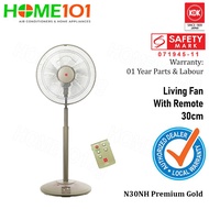 KDK Living Fan 30cm Plastic Blade w/Remote Control N30NH