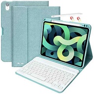 iPad Keyboard Case 10.9 for New iPad Air 5/4 Generation 10.9 2022/2020,iPad Pro 11 2018 with Detachable Wireless Bluetooth Keyboard case with Pencil Holder(Sky Blue)