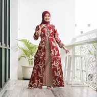 Jerry Store Baju Gamis Batik Wanita Modern Terbaru 2022 Pekalongan Jumbo Kombinasi Polos Muslimah Lebaran Kondangan Kerja Kantor Lamaran Motif Lung