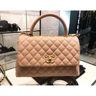 French counter purchase CHANEL_ A921 calfskin lychee pattern Coco Handle gold CC LOGO chain belt bag in stock