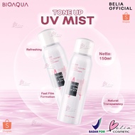 Belia BIOAQUA Tone Up UV Mist | 150 ml | Tone Up Whitening | Sunscreen | Face Spray | Body Spray | Bpom