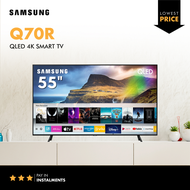 Samsung Q70R 55 inch QLED SMART TV 2019 | 3 Year Warranty | Free Installation | Free Next-Day Delivery | 55" Refresh Rate 120 Hz | Works with Bixby Google Assistant and Alexa | Direct Full Array 4x | Quantum HDR 8x | Ambient Mode