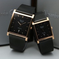 Jam Tangan Sepasang Alexandre Christie AC Passion Series - Original Garansi Resmi 1 Tahun - Anti Air - Jam Tangan Wanita Pria Jam Tangan Cewek Cowok - Model Kotak - AC 8600 Series - Tali Rantai Stainless Steel - Jam Mewah Berkualitas AC 8629 AC8629