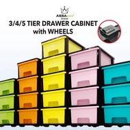 Tier Drawer Cabinet Abbaware 3/4/5 Multipurpose Buatan