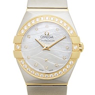 OMEGA 歐米茄 星座系列波紋黃K金珍珠貝母腕錶-24mm