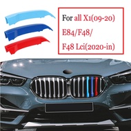 Tricolor ABS car racing front grille trim stripr BMW X1 E84 2009-2015 F48 2016-2019 F48Lci 2020 2021 2022 Accessories