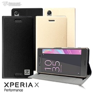 Metal-Slim Sony Xperia X Performance 原廠皮料PC內層站立皮套