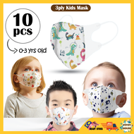 [ Yoyoy House ] 10pcs Disposable Face Mask Kids Baby 3D design 3-ply pelitup muka budak yoyoy