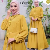 Gamis Bahan Crinkle Polos HEERA DRESS Gamis Terbaru 2022 Simple Elegan Baju Gamis Wanita Gamis Polos Simple Dan Modis Kekinian Gamis Busui Jumbo