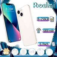 มือถือราคาพิเศษ Realmi I13 โทรศัพท์มือถือ 5g สมาร์ทโฟน 6.7นิ้ว RAM8GB ROM256GB Smartphones โทรศัพท์ถูกๆ 6800MAh หน่วยความจำแฟลชแบบเต็มหน้าจอรองรับลายนิ้วมือสมาร์ท มือถือราคาถูก หน่วยความจำใหญ่รองรับ 5G จริง Android 10 สแกนลายนิ้วมือปลดล็อคใบหน้าสเปคจริง