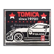 〔小禮堂〕TOMICA小汽車 毛巾腳踏墊《黑紅.警車》45X60cm.浴墊.地墊