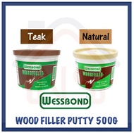 WESSBOND Wood Filler Putty 500g (Teak / Natural)