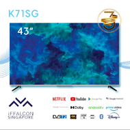 iFFALCON Android Smart TV 43inch (Free HD Digital Antenna) - 43K71SG(2021) | 4K UHD with HDR &amp; MicroDimming | AI Hands-free Voice Control