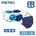 【MOTEX 摩戴舒】醫用口罩 深邃藍(50片/盒) 安全舒適x保護衛生