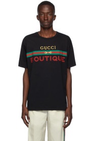 GUCCI黑色“Boutique Gucci” T 恤