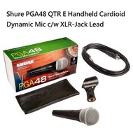 Shure PGA48-QTR 咪 (有開關制，有跟線)Shure Cardioid Dynamic Vocal Microphone(With 4.5M Cord And On/Off Switch)動圈有線演出話筒，合舞台/家用 麥克風💗 全新行貨，保用一年，市區地鐵交收