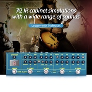 Okoogee Ammoon CUBE SUGAR Dikombinasikan Pedal Efek 5 Analog Efek (Meningkatkan/Overdive/Distorsi/Chorus/Phaser) + 2 Efek Digital (Delay/Reverb) + 72 IR Lemari Simulasi 9 Loop + Built-In Tuner dengan Output Headphone Live/Preset Mode Kerja
