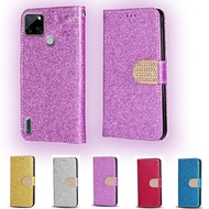 VcmIs Flip Stand Case Cover For Itel A57 A57 Pro PU Glitter Leather Wallet Card Slot Phone Casing