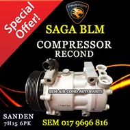 PROTON SAGA BLM SANDEN 7H15 6PK RECOND COMPRESSOR/ KOMPRESOR (CAR AIRCOND SYSTEM)