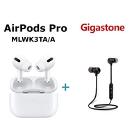 【快速出貨】Apple原廠 AirPods Pro無線耳機 MagSafe充電盒(MLWK3TA/A)-白+Gigastone GB-5421B 磁吸式運動藍牙耳機-黑