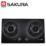 【促銷】SAKURA櫻花 聚熱焱雙炫火二口玻璃檯面爐(黑色玻璃)G2923G/G-2923G/G2923GB