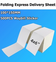 【Ready Stock】A6 Waybill Thermal Sticker Paper Roll 500PCS Waterproof Shipping Thermal Label Paper High Quality Sticker Thermal Paper