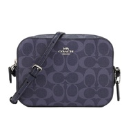 COACH C LOGO皮革小型相機斜背包(牛仔丹寧)