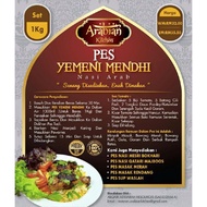 Pes Nasi Arab Yemeni Mendhi Arabian Kitchen Set Beserta Beras Basmathi (1kg) + Sambal Sesuai Untuk 10 Orang Makan
