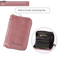 ERF835 Kangaroo genuine women's wallet short zipper wallet men's card holder multi-function wallet horizontal wallet purse men