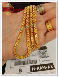 ใหม่!! สร้อยคอชุบทองแท้ 24 K ลายทาโร่ เคลือบแก้ว น้ำหนัก 2 บาท ยาว 18 นิ้ว 20 นิ้ว 24 นิ้ว 26 นิ้ว