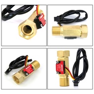PCF* Turbo Type Flow Switch DC5-18V Brass Solenoid for Valve Temperature Resistance Water Flow Sensor for Water Heater/D