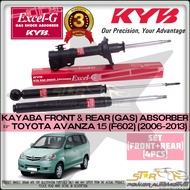 KAYABA KYB EXCEL G Toyota Avanza 1.5 F602 (2006-2013) Gas Shock Strut Absorber ( FRONT 2PCS + REAR 2PCS = SET 4PCS )