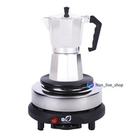 ❇✼ เตาไฟฟ้า เตาต้มกาแฟ 500 วัตต์ เตาไฟฟ้าต้มกาแฟ หม้อต้มกาแฟ 3 ถ้วย เตาไฟฟ้าขนาดเล็กเหมาะกับการพกพา