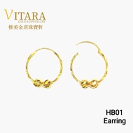 Emas 916 Subang Bulat / Anting Gold 916 Hoop Earring - HB01/ HC02