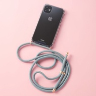 Arno 編繩背帶透明iPhone手機殼_天空灰