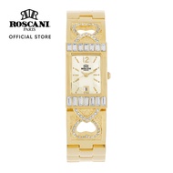 Roscani Julia B90 (Curved Crystal) Gold Bracelet Women Watch