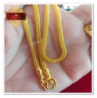ใหม่!! สร้อยคอชุบทองแท้ 24 K ลายหกเสา น้ำหนัก 1 บาท